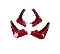 4Pcs/Set Fender Matte Black Carbon Fiber ABS Model Energy Car Mud Flaps For Tesla For Model Y OTBEHUWJ(Red)
