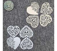4pcs/Set Heart Metal Die Cuts, Lace Flower Hearts Lover Wedding Cutting Dies Cut Stencils for DIY Scrapbooking Photo Decorative Embossing Paper Dies for Scrapbooking Card Making