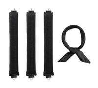 4Pcs/set Heatless Velvet Hair Curler Lazy Curls Curls Overnihght Blowout Styling Tools Hair Curlers(3 Black with Scarf)