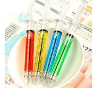 4Pcs/Set Liquid Syringe Injection Ballpoint Pen Ballpen Doctor Nurse Novelty Pen Students Children Gift