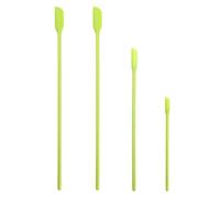 4Pcs/Set Mini Silicone Spatula Set Rubber Spatula for Makeup Tiny Scraper, Cosmetic Jar Scraper DIY Sculpture Tool(Green)
