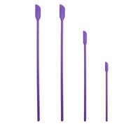 4Pcs/Set Mini Silicone Spatula Set Rubber Spatula for Makeup Tiny Scraper, Cosmetic Jar Scraper DIY Sculpture Tool(Purple)