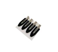 4pcs/set No Bend Seamless Hair Clips Side Bangs Barrette Makeup Washing Face Accessories Women Girls Styling Hairpins(Black 4PCS)