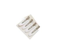 4pcs/set No Bend Seamless Hair Clips Side Bangs Barrette Makeup Washing Face Accessories Women Girls Styling Hairpins(White-J1)