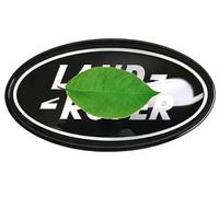 4Pcs Set OEM Front Grille Tailgate Emblem Decals Compatible with Land Rover Evoque,Sport,Discovery,Velar,Defender Chrome 85mm Oval Range Rover Grill Badge Logo with Black Surround Cover Black Badge