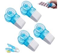 4Pcs Set, Pill Popper for Blister Packs, Portable Pill Extractor, Compact Design 0.3in x 0.19in, Ideal for Elderly and Travel Use, No Touch Easy Pill Remover for Elderly, Travel, Arthritis Patients