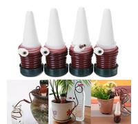 4Pcs/Set Plant Water Dripper Dispenser Garden Automatic Water Flow Droppers Water Bottle Drip Irrigation Watering System Kits w/ Water Pipe