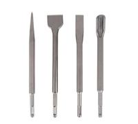 4Pcs/Set SDS-Plus Rotary Hammer Chisel Set, Point/Groove/Flat Chisel Masonry Concrete Removal Tool for Brick, Stone