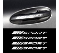 4Pcs/Set Sport Decal Sticker Car Door Handle Sticker Decal White 14 x 1cm