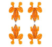 4pcs / Set Swimbaits Artificial Frogs Lures Large Feet Soft Double Propellers Fishing Baits Colorful Single Hook