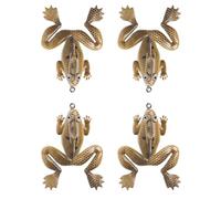4pcs / Set Swimbaits Artificial Frogs Lures Large Feet Soft Double Propellers Fishing Baits Colorful Single Hook