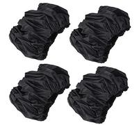 4Pcs/Set Wheels Covers Classic Accessories Oxford Cloth Fabric for Child Kid Baby Stroller Dustproof Tire Cover (Black L)