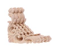4pcs/Set Wood Carved Corner Onlay Applique Unpainted Frame Cupboard Cabinet Deca Wood Appliques Small