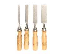 4Pcs/Set Wood Carving Chisel 8/12/16/20mm Woodworking Hand Chisels DIY Tool Kit Steel Blade with Wooden Handle