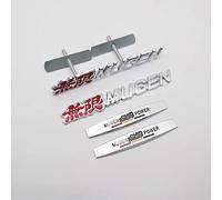 4pcs Sets AM96 MUGEN POWER Front Grille + Fender Side Sticker + Back Sticker Car Emblem Badge For HONDA CR-Z FIT Crosstour Accord SPIRIOR CRV CIVIC CITY