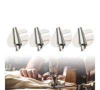 4PCS Sewing Machine Accessories Rolled Hem Presser Foot, 7-10mm Rolled Hem Sewing Machine Presser Foot Stainless Steel Hemming Pressure Feet Magnetic Seam Guide Sewing Clips for Quilting and Hemming