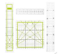 4PCS Sewing Ruler Acrylic Quilting Rulers Black and Green Fabric Cutting Rulers sewing accessories Patchwork Ruler Quilt Templates for Beginners, Tailors, Designers, Quilting and Sewing