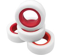 4Pcs ShareGoo 1.9 inches Tire Foam Dual Stage Rubber Inner & Foam Inserts Outer Foam Firm for 100-110mm Tire Compatible with Axial SCX10 90046 Traxxas TRX4 Crawler Wheel (Red)