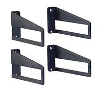 4PCS Shelf Bracket, Wall Mounted Shelf Supporter, Floating Shelve Bracket, Shelving Support Bracket for DIY Floating Industrial Decorative Shelving/Black / 20