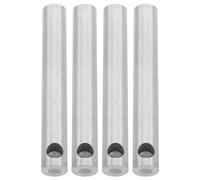 4pcs Shelf Rail Connector Stainless Steel Single Hole Post Coupler | Metal Shelving Systems, 7.20x1.00x1.00cm, Silver Finish, Easy Installation