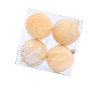 4Pcs Shimmering Christmas Baubles Shatterproof Ball Hangings Ornament For Tree Wreath Holiday Decoration Ornament