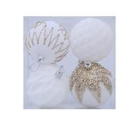 4Pcs Shimmering Christmas Baubles Shatterproof Ball Hangings Ornament For Tree Wreath Holiday Decoration Ornament