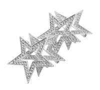 4pcs Shiny Five Pointed Star Brooch Pin in Zinc Alloy for Dresses