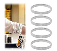4Pcs Shirt Sleeve Holders, Premium Metal Spring Non Slip Sleeve Garters, Elastic Shirt Bands Formal Shirt Sleeve Holders, Compact Travel Arm Bands, Silver Tone Adjustable Shirt Sleeve Arm Bands