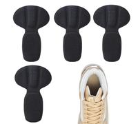 4Pcs Shoe Heel Pads (Black) - Mesh Adhesive Heel Grips Inserts,Heel Grips for Boots, Loose Shoes, Anti Blister Heel Protectors