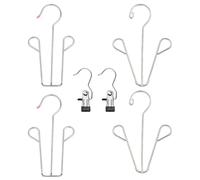 4PCS Shoes Hanger Shoes Drying Rack Stainless Steel Shoe Display Hook Space Saver Storage Organizer for Hanging Muddy Wet Shoes Flip Flops Sandals Sneakers Boots(silver B)