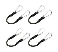 4PCS Short Bungee Cords with Hooks, 30CM Bungee Cords with Carabiner Clips, Bungee Straps Resistant Bungee Cord for Securing Luggage, Camps, Cargo, Motorcycle, Bicycle, Car Tarps, Tent