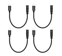 4Pcs Short DC 3.5mm x 1.35mm to USB C Power Cord 6inch, DC 35135 Female to USB Type C Male Plug 5V 3A Power Charging Cable Extension Cord, for Small Fan, Bedside Lamp Etc Other USB Type C Equipment