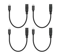 4Pcs Short DC 5.5mm x 2.1mm to Micro USB Power Cord 6inch, DC 5521 Female to Micro USB Male Plug 5V 3A Power Charging Extension Cable , for LED Desk Lamp, Small Fan Etc Other Type C Port Equipment