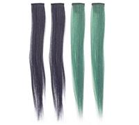 4pcs Short Straight Hairpieces High Temperature Fibre