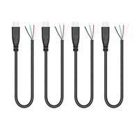 4Pcs Short USB C to 4 Pin Bare Wire Open End Wire 11inch, 22AWG 5V/3A USB Type C Male Plug 4 Pin Pigtail Power and Data Cable, for USB Type C Equipment Installed or Replacement Repair DIY Cable