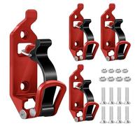 4Pcs Shovel Mount for Roof Rack, Roof Rack Accessories, Rubber Clamp Mounting Brackets Kit, Shovel Holder for Truck, Car Accessories for Boats, Military Equipment, Axe Holder (Red)
