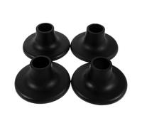 4pcs Shower Chair Foot Pads Black Rubber Non Slip round End Caps