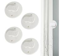 4Pcs Shower Curtain Clips, Small Wire Holder To Wall with Water Guard Self-adhesive Shower Curtain Weight Clip, Windproof Suction Cup Clips Shower Hanging Camper Christmas Decor Home Decoration