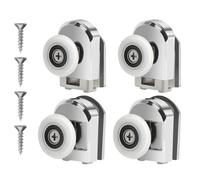 4Pcs Shower Door Rollers, 23MM Sliding Shower Doors Wheels Replacement Roller Runner Wheel, Shower Door Runners Pulleys for Curved Glass Doors 4-6mm