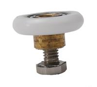 4pcs Shower Door Rollers Sliding Glass Door Wheels Nylon Brass Pulley Replacement Set for 4-8mm Thick Glass Bathroom Enclosure Hardware Kit(25mm)