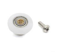 4pcs Shower Door Rollers with Nylon Outer Wheel, Brass Center and Stainless Steel Screws for Sliding Glass Doors Repair (19mm)