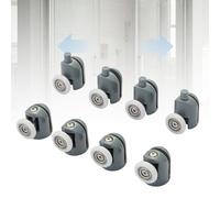 4Pcs Shower Door Wheels 25mm Zinc Alloy Shower Door Rollers Runners Fixing Pulleys Replacement Shower Door Fixing Wheels (8 PCS Single Side Roller)