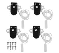 4Pcs Side Action Pull Cord Light Switches 2A 250V AC with 8Pcs Screws, On/Off Mini Recessed Cord Switch with Pull Chain, Light Pull Cord Switch for Bathroom, Table Lamps, Pendant Lights, Wall Lamps