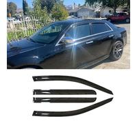 4PCS Side Deflectors for 11-23 Chrysler 300 Tape-On Sun Rain Guards 94432