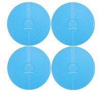 4pcs Silicone Baking Mat for Cake Turntable, Non Slip | Reusable Silicone Sheet, Wear Resistant Surface, Pastry Rolling and Dough Prep, Sky Blue