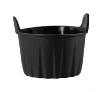 4pcs Silicone Baking Ramekins Set for Air Fryer Use with Lift Handles Nonstick Cups for Baking For Eggs Muffins Cupcakes Puddings and Custards (Black)