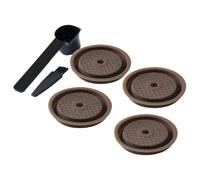 4Pcs Silicone Caps Lid Refilled Coffee Pods for Making Filter Coffeeware Home Brewing