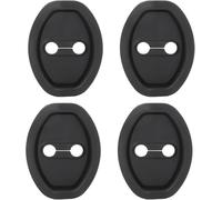 4pcs Silicone Car Door Latch Covers for Hon-da HRV HR-V 2013-2024, Door Strike Protector Lock Protector Car Lock Cover Latch Adhesive Protector,Black