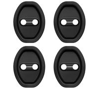 4Pcs Silicone Car Door Lock Covers for VW ID.4 / ID.4 CROZZ/ID.5 Coupe SUV 2021 2022 2023, Waterproof Rustproof Latch Protectors, Noise Dampening Shockproof Guards, Black