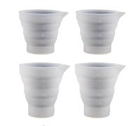 4PCS Silicone Collapsible Measuring Cups & Dosing Ball Set (50ml+100ml),Foldable Laundry Liquid Dispenser,Washable Measuring Jugs for Washing Machine Detergent,Portable Laundry Tool